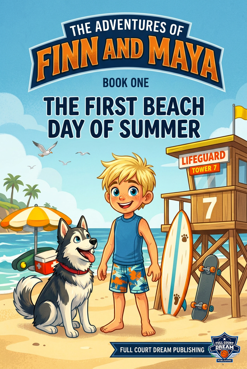 The Adventures of Finn and Maya: The First Beach Day of Summer (Book 1 of 10)